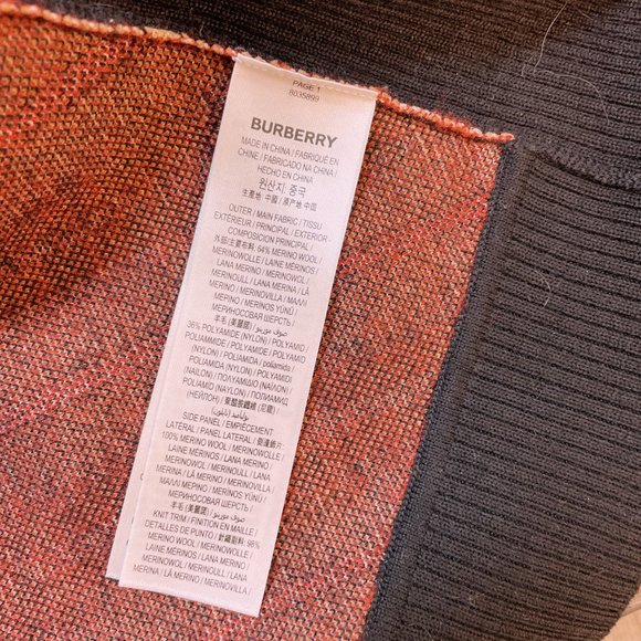 Burberry Plaid Merino Wool Blend Cardigan Red Black Bias Plaid (L) - Picture 9 of 11